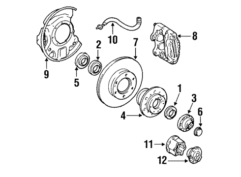 1994 Toyota Pickup Brake Components Diagram