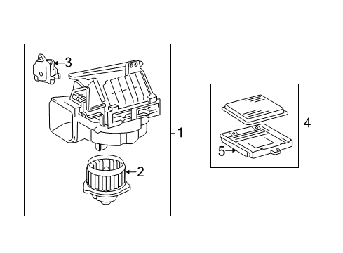 2004 Toyota Highlander Blower Motor & Fan Diagram
