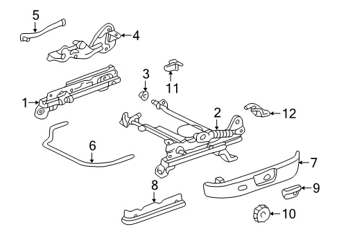 1997 Toyota Camry Tracks & Components Diagram