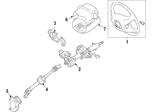 2016 Toyota Camry Steering Column & Wheel, Steering Gear & Linkage Diagram 2 - Thumbnail