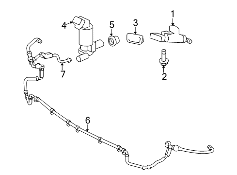 2017 Toyota Sequoia Washer Components Diagram