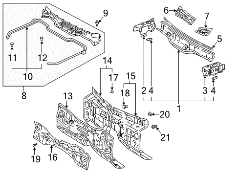 Clip(For Luggage Compartment Trim Cover), Black Diagram for 90467-08056-C0