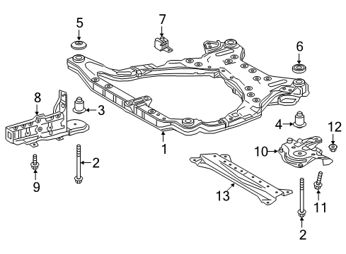 2022 Toyota Camry Suspension Mounting - Front Diagram
