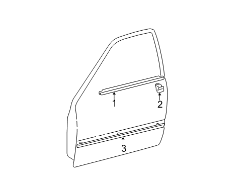 2006 Toyota Camry Exterior Trim - Front Door Diagram