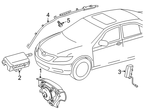 2013 Toyota Corolla Air Bag Components Diagram