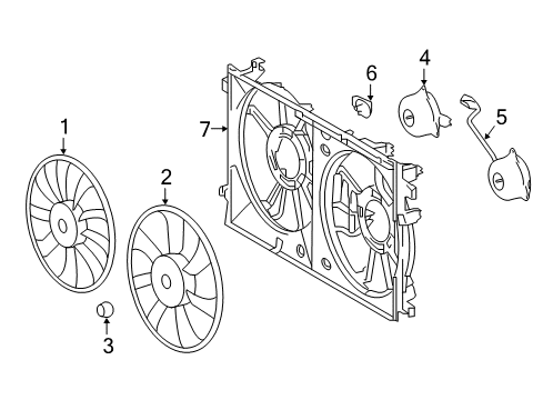 2021 Toyota Prius AWD-e Cooling System, Radiator, Water Pump, Cooling Fan Diagram