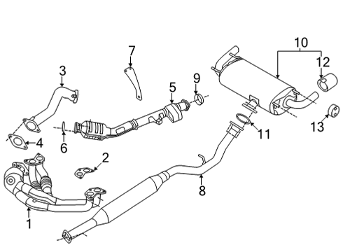 2022 Toyota GR86 Exhaust Components Diagram