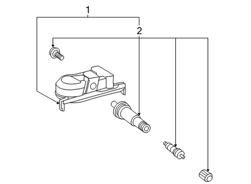 2023 Toyota RAV4 Prime Tire Pressure Monitoring Diagram