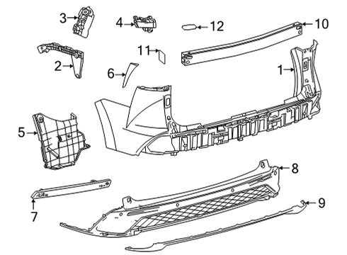 2022 Toyota Sienna Bumper & Components - Rear Diagram