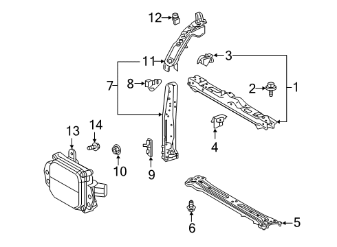 2023 Toyota RAV4 Prime Radiator Support Diagram