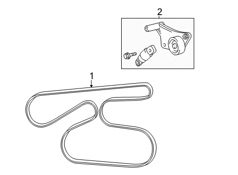2009 Scion tC Belts & Pulleys Diagram