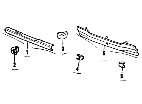 1986 Toyota Land Cruiser Front Bumper Diagram
