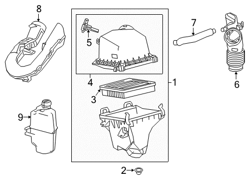 2016 Toyota RAV4 Air Intake Diagram
