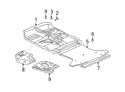 2004 Toyota RAV4 Interior Trim - Rear Body Diagram
