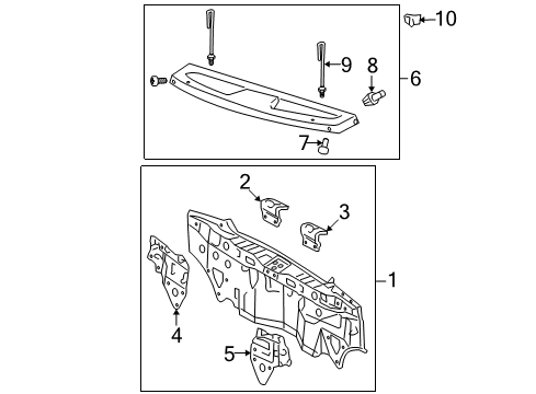 2009 Toyota Yaris Rear Body Diagram