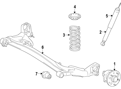 2020 Toyota Sienna Rear Axle, Suspension Components Diagram