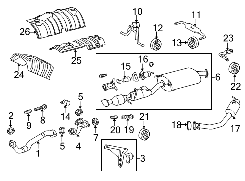 Actuator, Exhaust Pipe Gas Control Diagram for 17495-47010