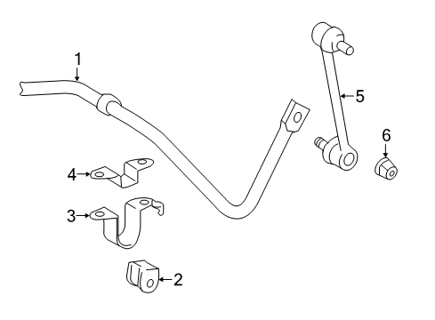 2017 Toyota Camry Rear Suspension Components, Stabilizer Bar Diagram 1 - Thumbnail