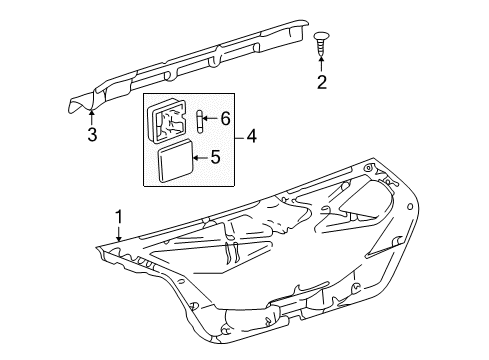 2004 Toyota Avalon Interior Trim - Trunk Lid Diagram