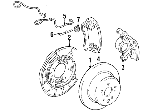 1991 Toyota Previa Rear Brakes Diagram