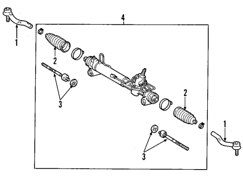 2006 Toyota Highlander Steering Column & Wheel, Steering Gear & Linkage Diagram 6 - Thumbnail