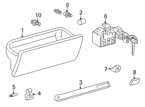 1996 Toyota 4Runner Glove Box Diagram
