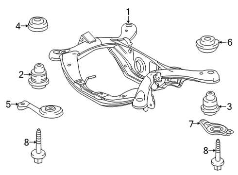 2022 Toyota Sienna Suspension Mounting - Rear Diagram