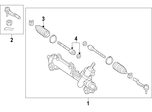 2013 Toyota Tundra P/S Pump & Hoses, Steering Gear & Linkage Diagram