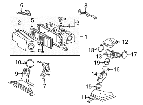 2009 Toyota Highlander Air Intake Diagram