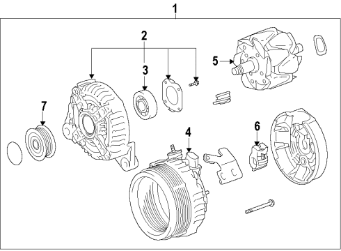 2007 Toyota Solara Pulley Diagram for 27415-0W041