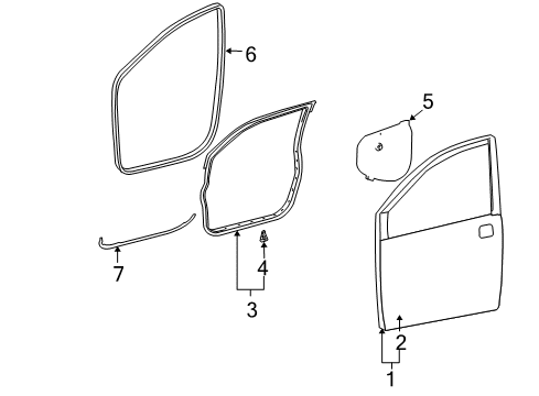 2004 Toyota Sienna Front Door Diagram