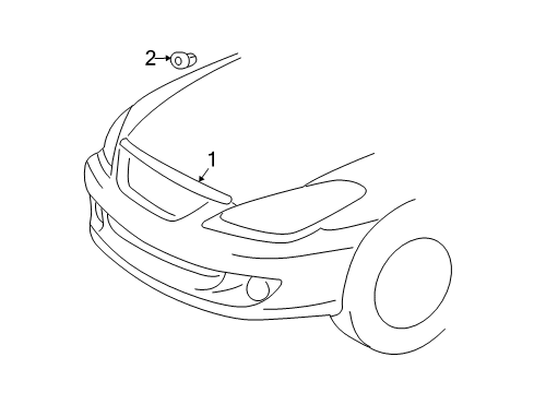 2004 Toyota Solara Exterior Trim - Hood Diagram