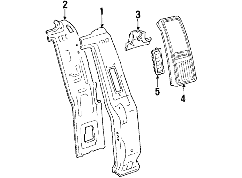 1988 Toyota 4Runner Stripe Tape, Driver Side Diagram for 75986-89122