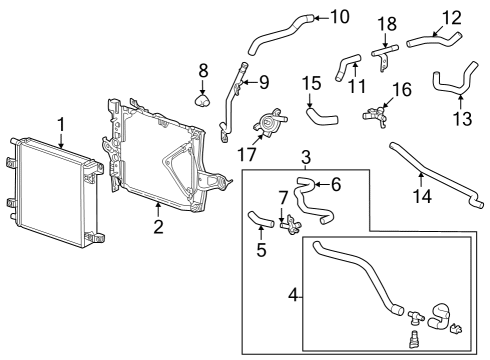 2024 Toyota Sequoia Radiator & Components Diagram