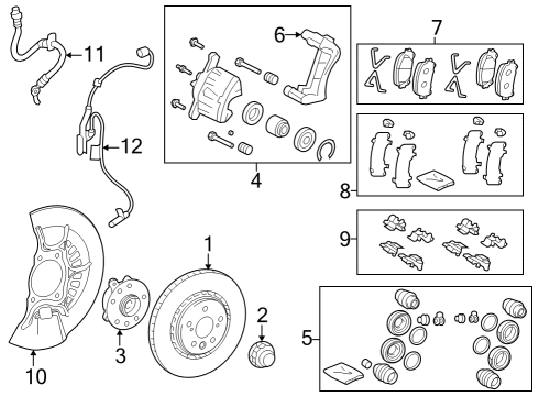 Fitting Kit, Disc Brake, Front Diagram for 04947-48090
