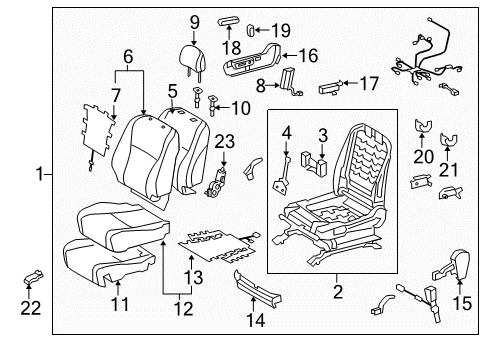 2012 Toyota Highlander Power Seats Diagram