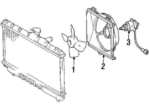 1993 Toyota Celica Cooling System, Radiator, Water Pump, Cooling Fan Diagram