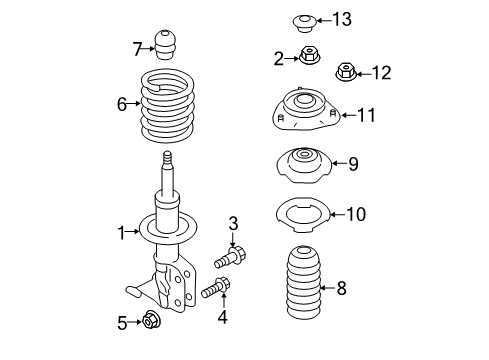 2016 Scion FR-S Struts & Components - Front Diagram