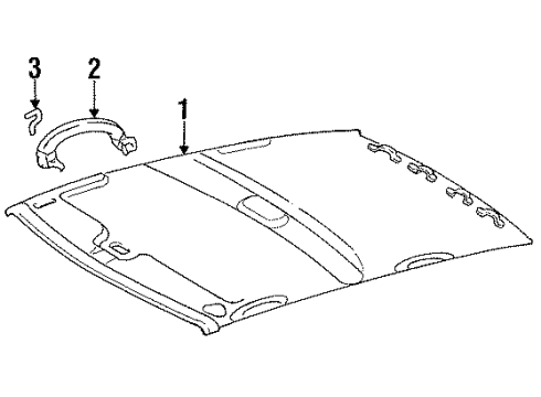 1994 Toyota Camry Interior Trim - Roof Diagram 1 - Thumbnail