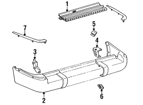 1992 Toyota Land Cruiser Rear Bumper Diagram