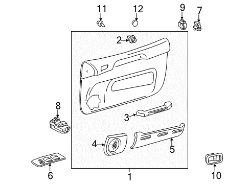 2000 Toyota RAV4 Front Door Diagram