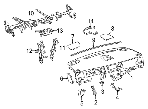 2020 Toyota Sienna Cluster & Switches, Instrument Panel Diagram