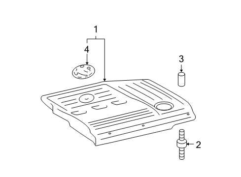 2004 Toyota Highlander Engine Appearance Cover Diagram