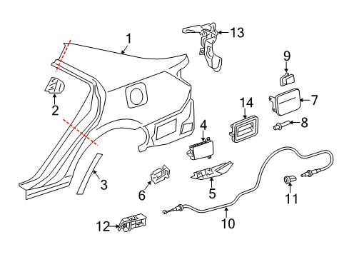 2013 Toyota Camry Fuel Door Diagram