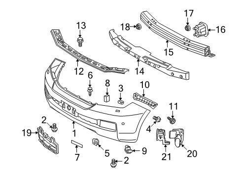 2009 Toyota Land Cruiser Front Bumper Diagram