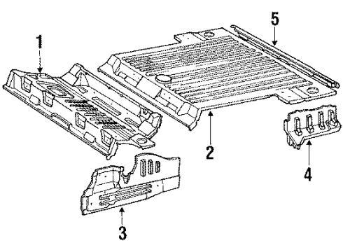 1988 Toyota 4Runner Floor, Front Diagram for 58211-89106