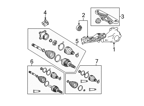 2020 Toyota Sienna Drive Axles - Rear Diagram