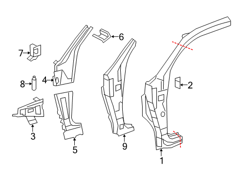 2018 Toyota Tundra Hinge Pillar Diagram