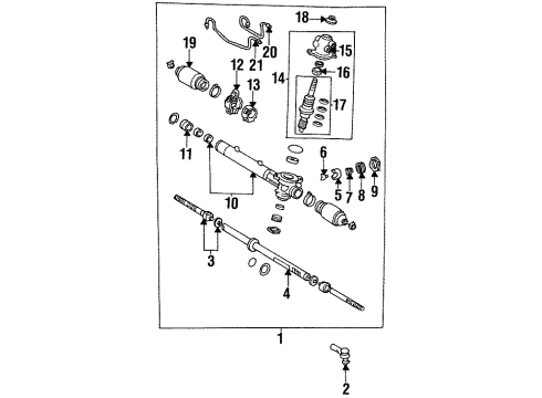 1998 Toyota Celica P/S Pump & Hoses, Steering Gear & Linkage Diagram
