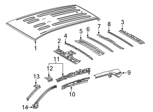 2022 Toyota RAV4 Prime Roof & Components Diagram 3 - Thumbnail